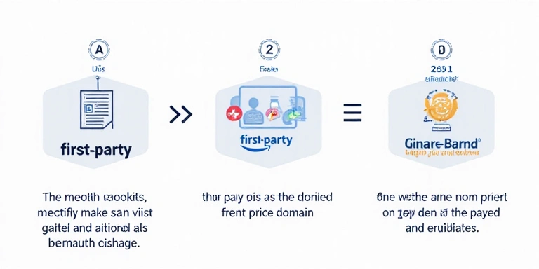 Diagram showing first-party and third-party cookies