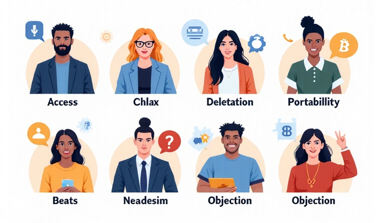 User rights illustration showing various data protection rights